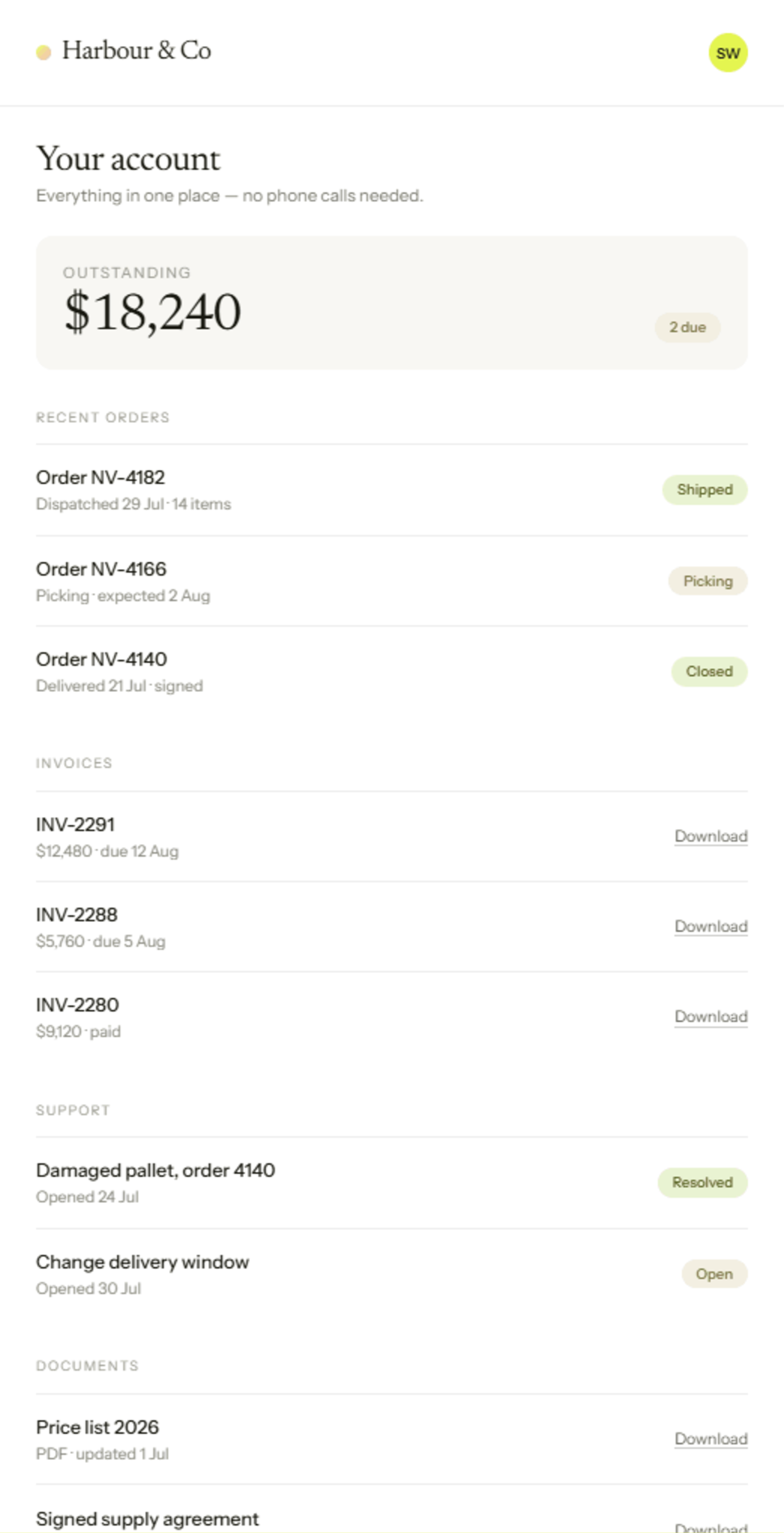 Client portal